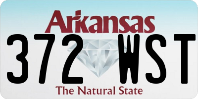 AR license plate 372WST