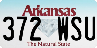 AR license plate 372WSU