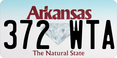 AR license plate 372WTA