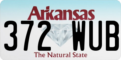 AR license plate 372WUB