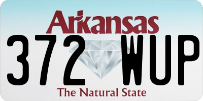 AR license plate 372WUP