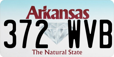 AR license plate 372WVB