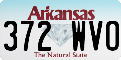 AR license plate 372WVO