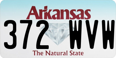 AR license plate 372WVW