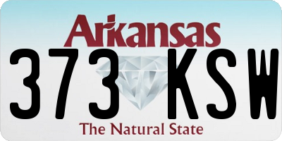 AR license plate 373KSW
