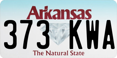 AR license plate 373KWA