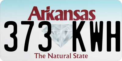 AR license plate 373KWH
