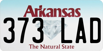 AR license plate 373LAD