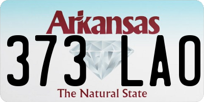 AR license plate 373LAO