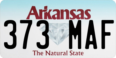 AR license plate 373MAF