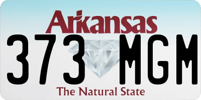 AR license plate 373MGM