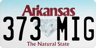 AR license plate 373MIG
