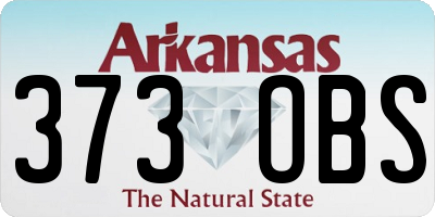 AR license plate 373OBS