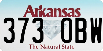 AR license plate 373OBW