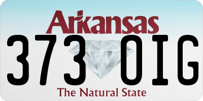AR license plate 373OIG