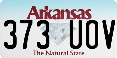 AR license plate 373UOV