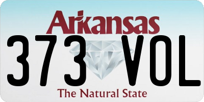 AR license plate 373VOL