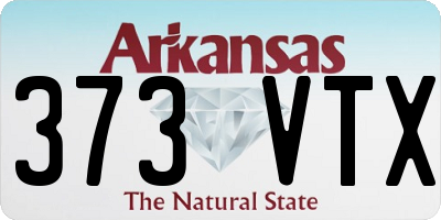 AR license plate 373VTX