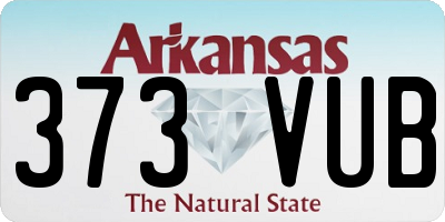 AR license plate 373VUB