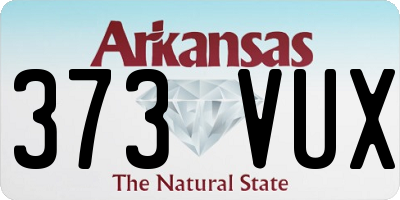 AR license plate 373VUX
