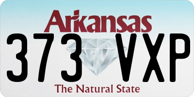 AR license plate 373VXP