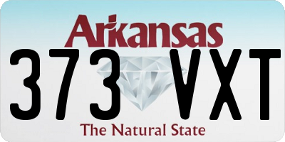 AR license plate 373VXT