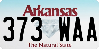 AR license plate 373WAA