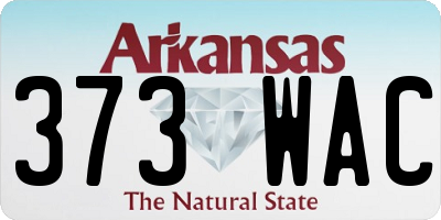 AR license plate 373WAC