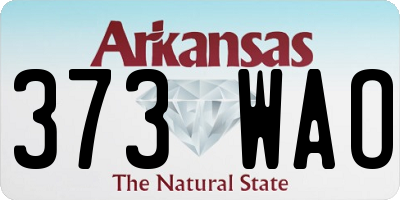 AR license plate 373WAO