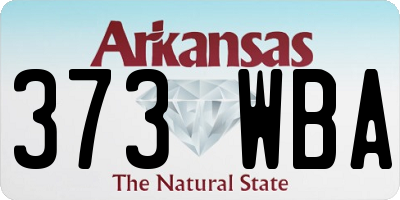 AR license plate 373WBA