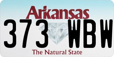 AR license plate 373WBW