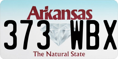 AR license plate 373WBX