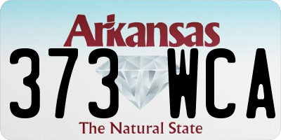 AR license plate 373WCA