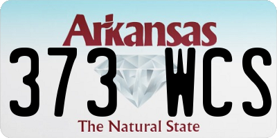 AR license plate 373WCS