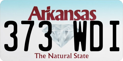 AR license plate 373WDI