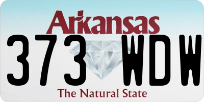 AR license plate 373WDW