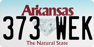 AR license plate 373WEK