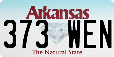 AR license plate 373WEN