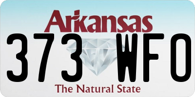 AR license plate 373WFO