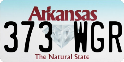 AR license plate 373WGR