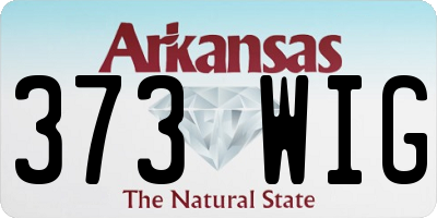 AR license plate 373WIG