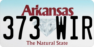 AR license plate 373WIR