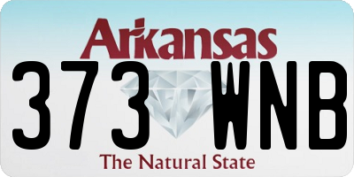 AR license plate 373WNB