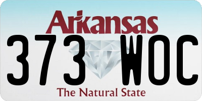 AR license plate 373WOC