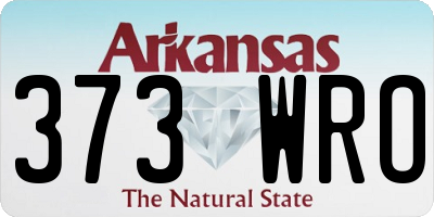 AR license plate 373WRO