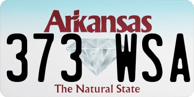 AR license plate 373WSA