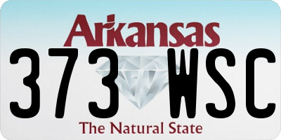 AR license plate 373WSC