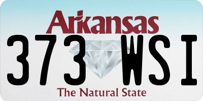 AR license plate 373WSI
