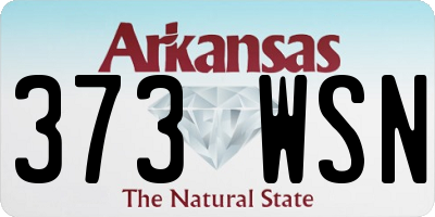 AR license plate 373WSN