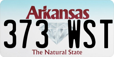 AR license plate 373WST
